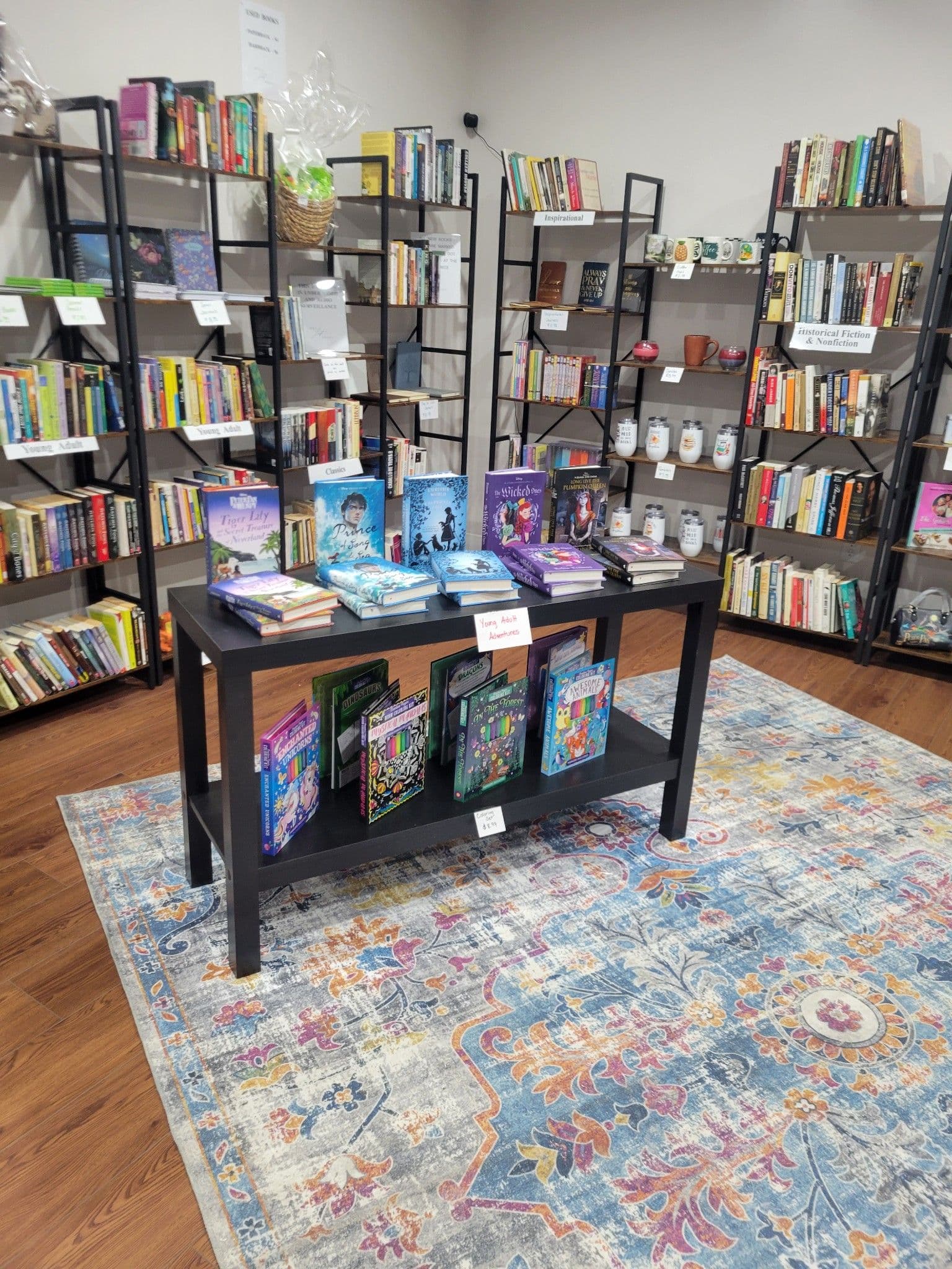 Background scene showing books and local makers